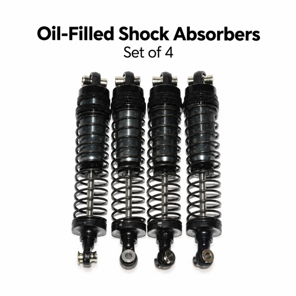 HB Toys 08038 black oil-filled replacement shock absorbers, set of four