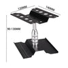 Black adjustable RC repair stand with 120 by 140 mm top platform and 90 to 130 mm height