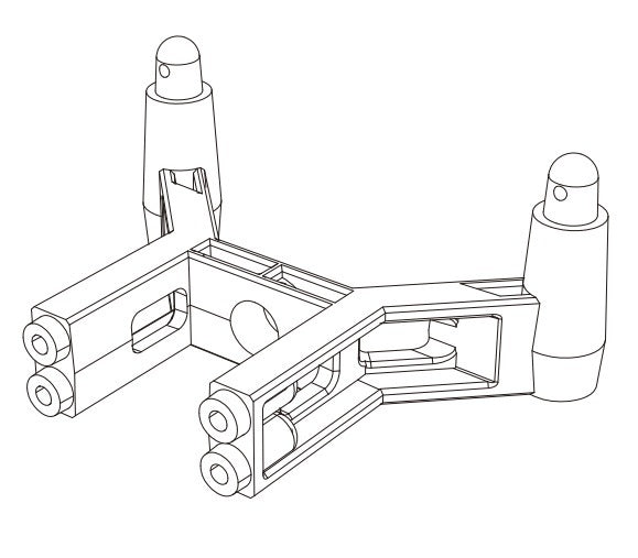 MJX 14281B Rear Body Mount Set