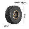 Vendor dimensions: 57mm tyre diameter, 25mm width and approximately 43g per assembled wheel and tyre