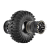 Exploded assembly of Wheel B beadlock components and Tread C tyre