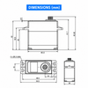 Servo dimension drawing in millimetres