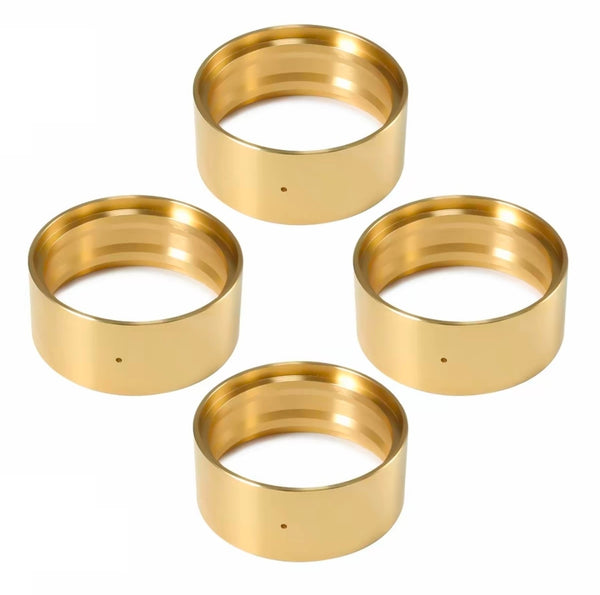 Set of four natural-brass 1.9-inch RC crawler wheel insert rings
