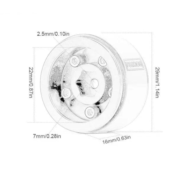 1.0 Inch CNC Aluminum Bead lock Wheels for TRX4M SCX24 FCX18/24 | India