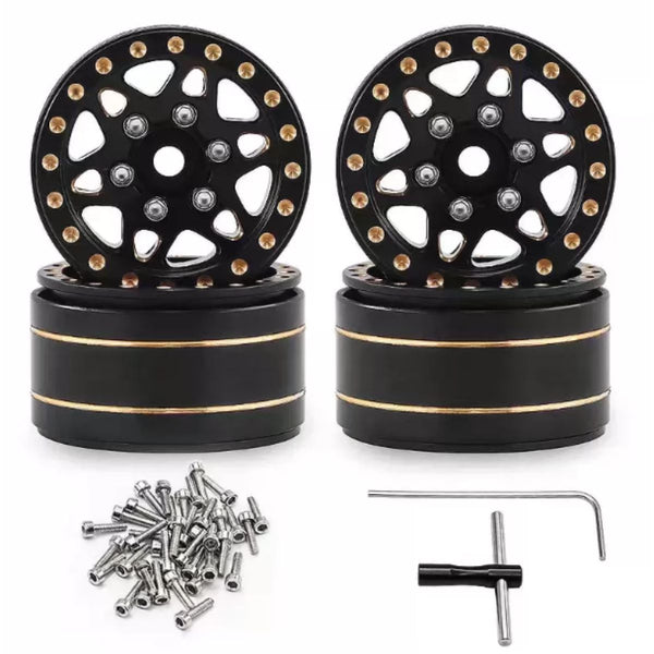 1.0 Inch CNC Brass Bead lock Wheels for TRX4M SCX24 FCX18/24 | India