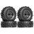 1.3-Inch Beadlock Wheel & Tyre Combos for RC Crawlers – Black / Design B