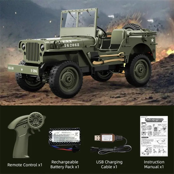 JJRC 8815 1/10 4x4 Military Willis Jeep RC Crawler | India
