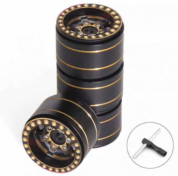 1.0 Inch CNC Brass Bead lock Wheels for TRX4M SCX24 FCX18/24 | India