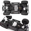 FMS FCX10 K5 Trail CKD stainless steel chassis guard set installed underneath RC crawler