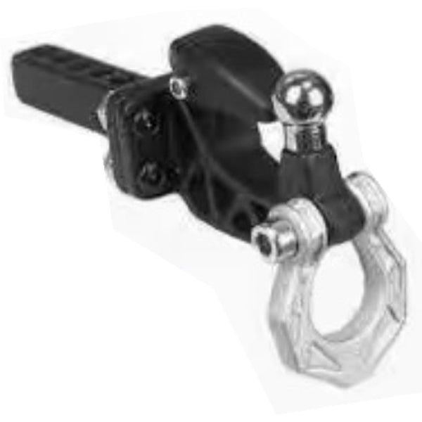 Complete RC tow-hitch assembly with silver recovery shackle