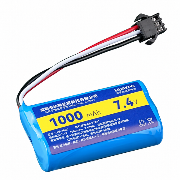 HUAYPG 1000mAh 7.4V battery with SM3P three-wire connector