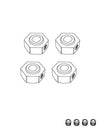 MJX 10440 Wheel Hex Adapters – Set of 4