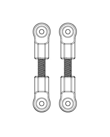 MJX 14431D Steering Links, 2-piece pair