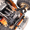MJX H12Y stainless steel chassis and axle guards fitted