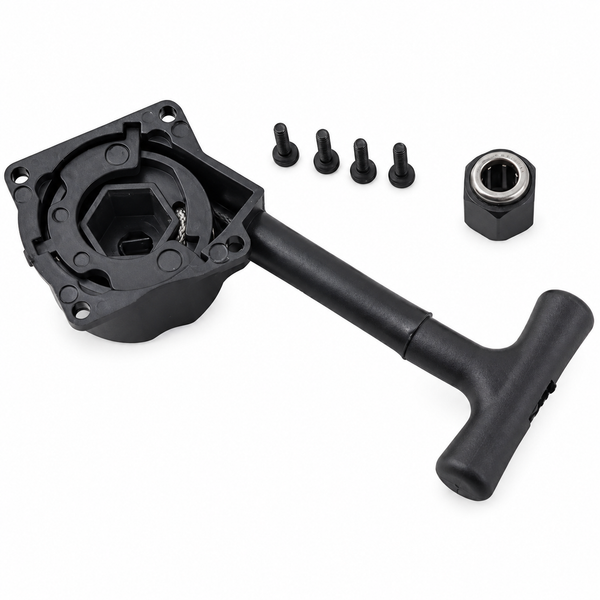 Nitro RC engine pull starter with included one-way bearing and four mounting screws