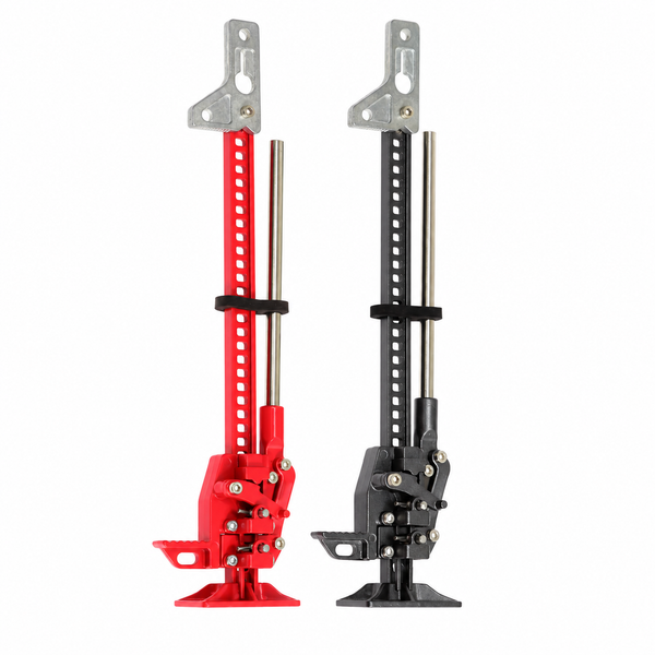 Simulated lifting jack in Red and Titanium colour choices