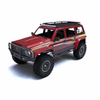 Yikong YK4107 Pro Cherry Red Metallic Red RC crawler, front three-quarter view on white background